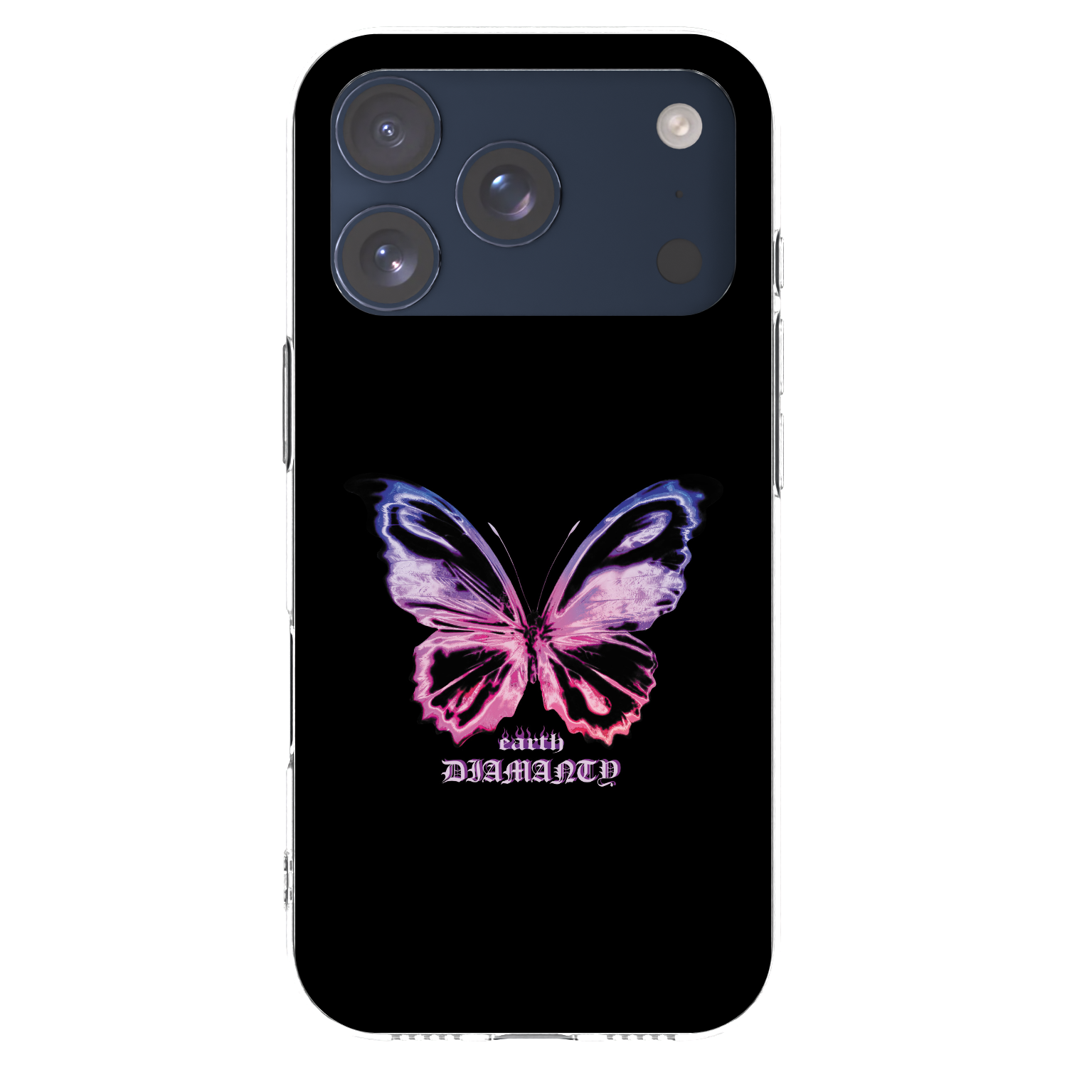 Picasee silikónový prehľadný obal pre Apple iPhone 17 Pro - Diamanty Purple