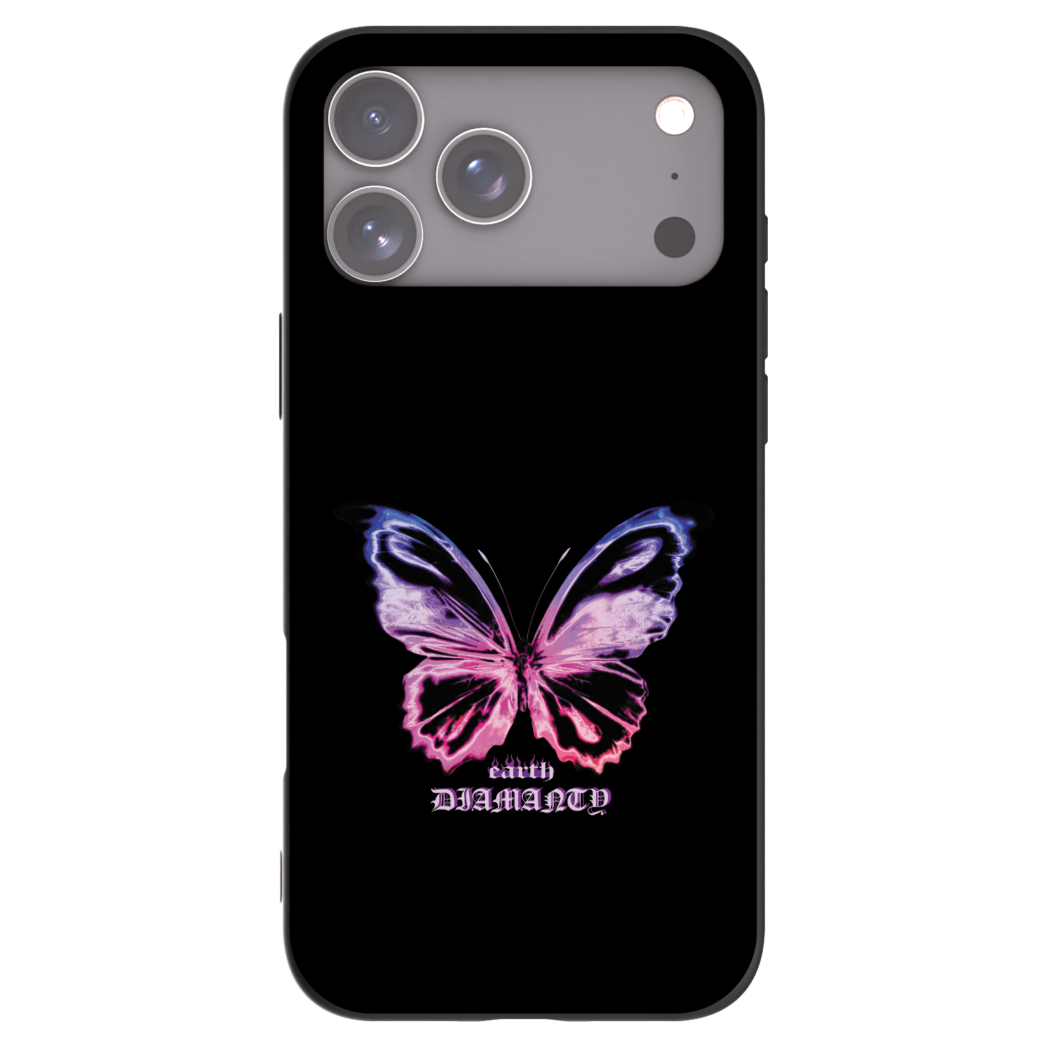 Picasee silikónový čierny obal pre Apple iPhone 17 Pro Max - Diamanty Purple