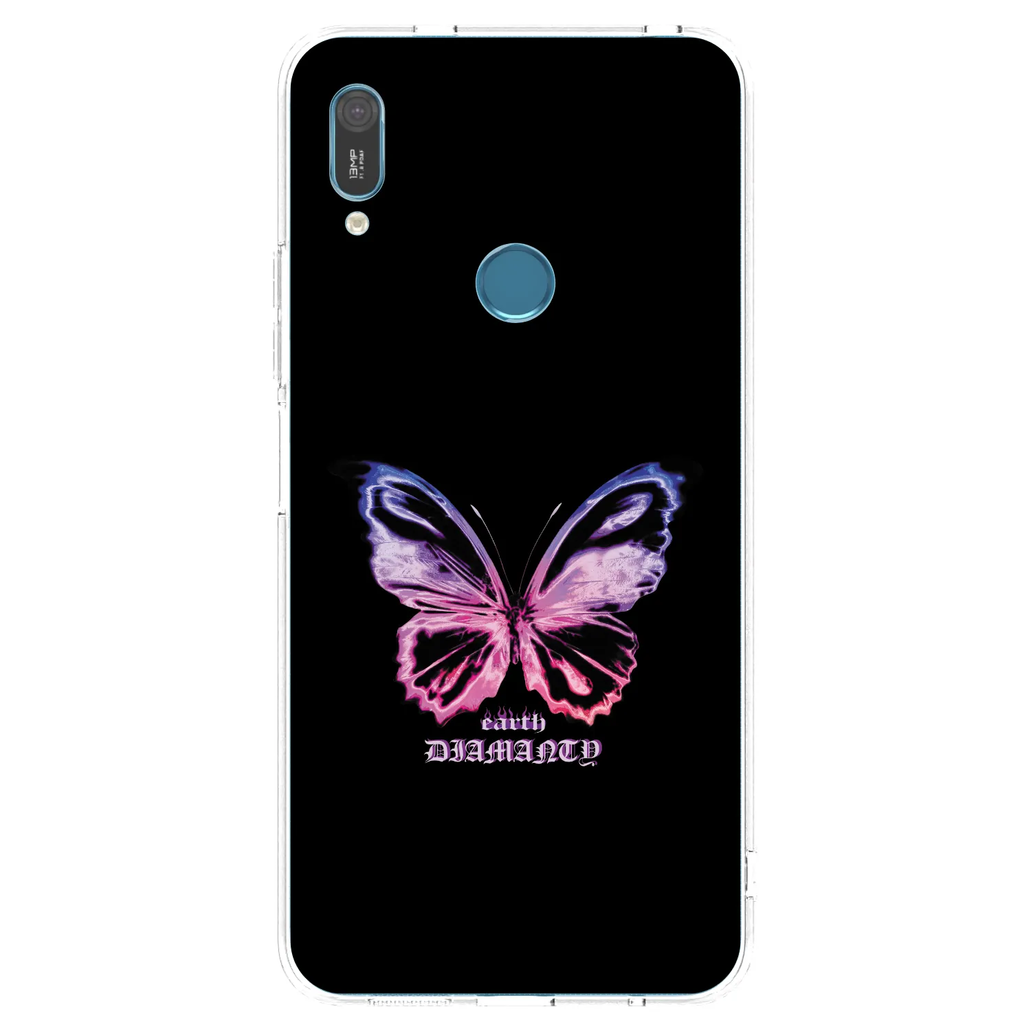 Picasee silikónový prehľadný obal pre Huawei Y6 2019 - Diamanty Purple