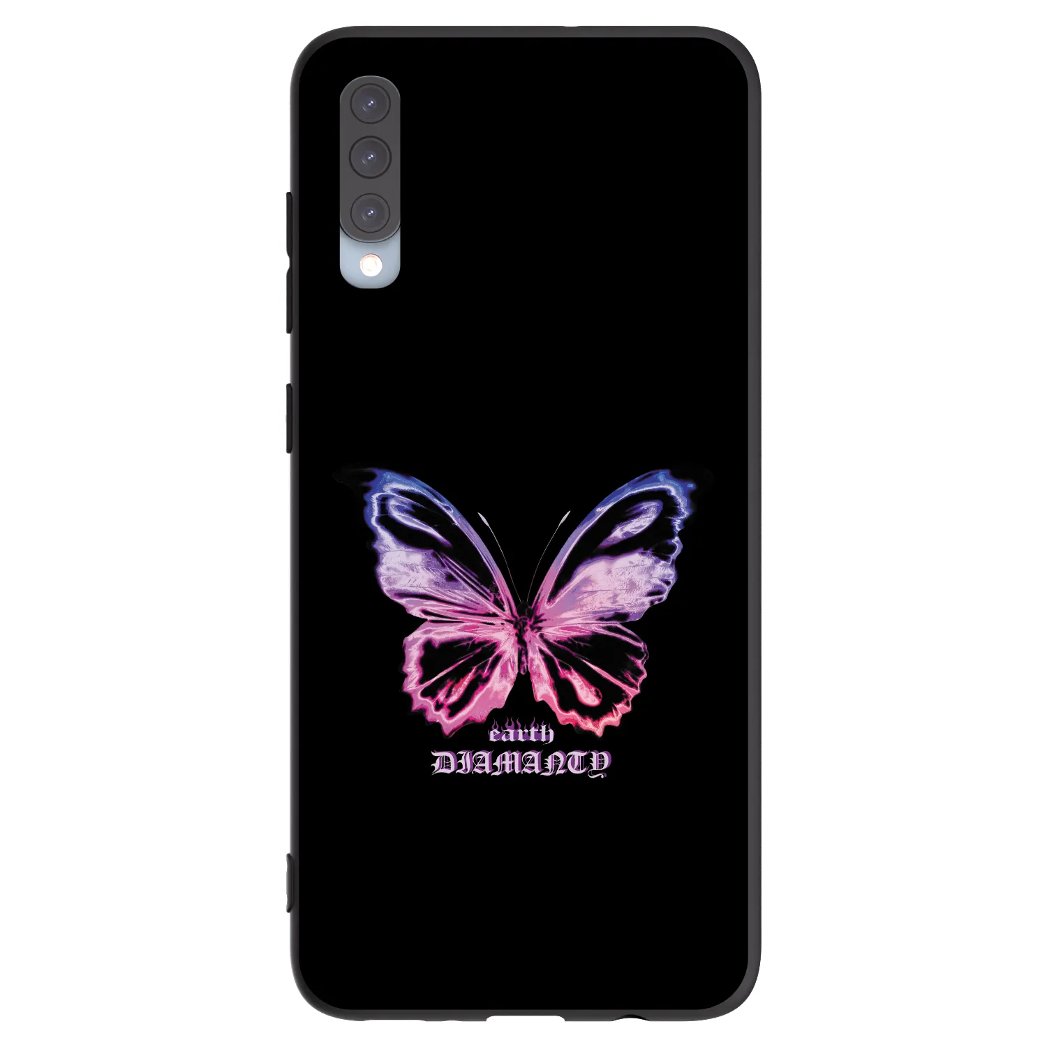 Picasee silikónový čierny obal pre Samsung Galaxy A70 A705F - Diamanty Purple