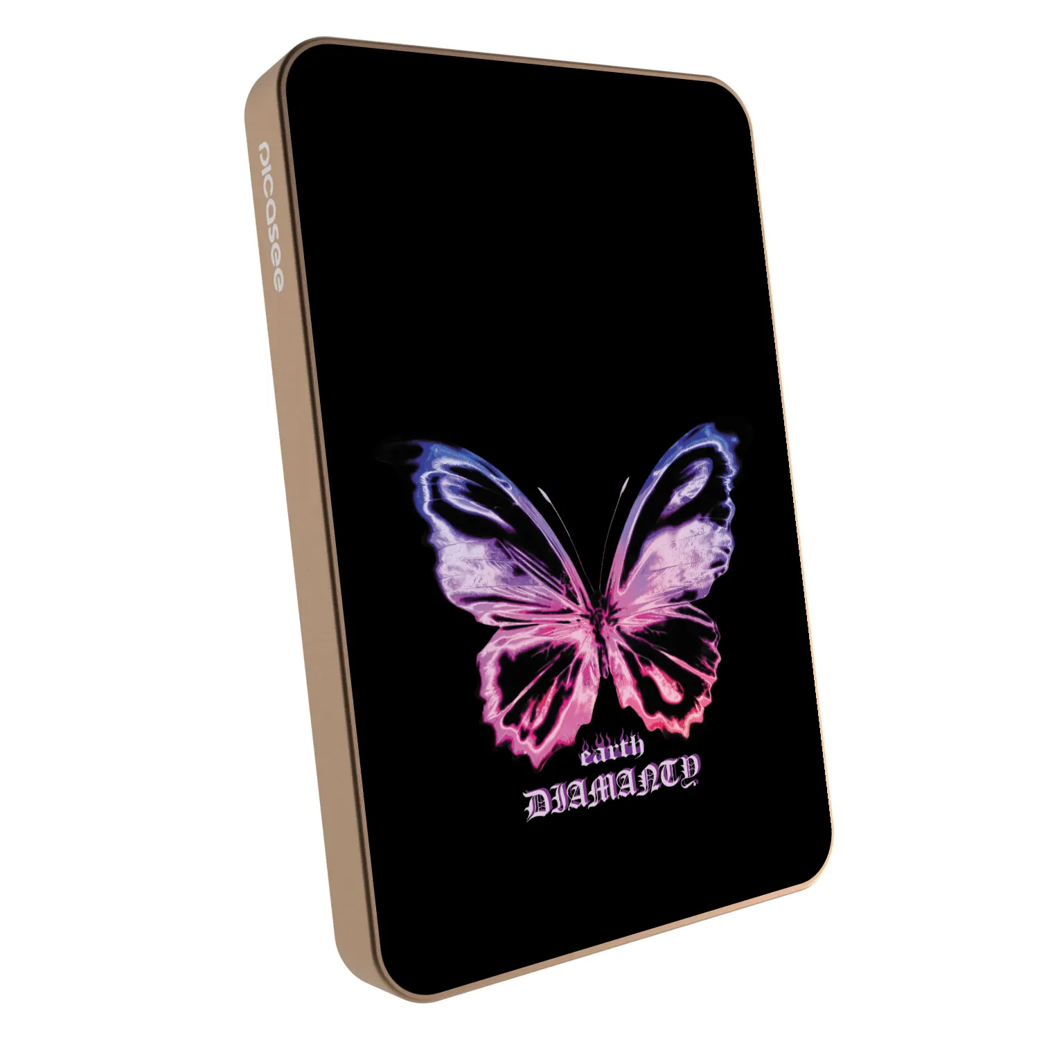 Picasee Powerbanka s MagSafe 5 000 mAh Zlatá - Diamanty Purple