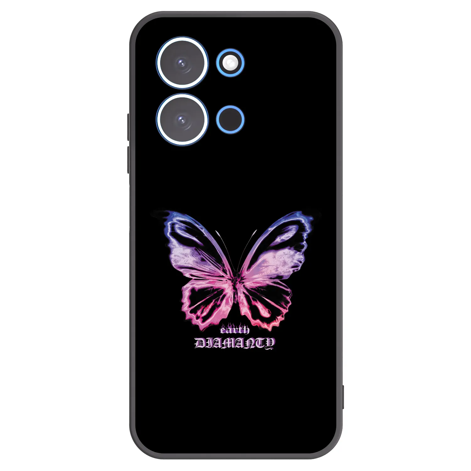 Silikónový čierny obal pre Xiaomi Redmi 15C 4G - Diamanty Purple