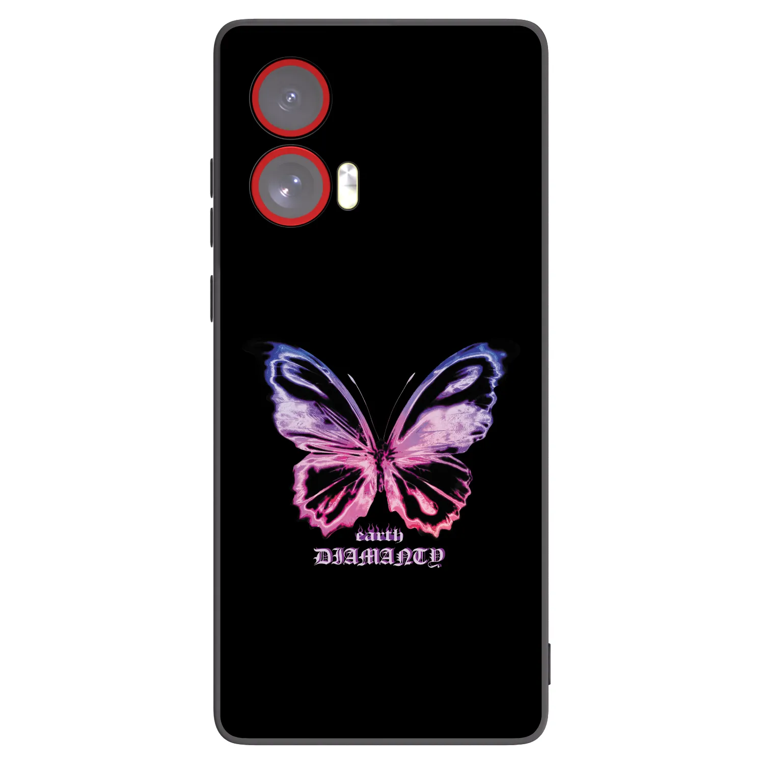 Silikónový čierny obal pre Motorola Edge 50 Fusion - Diamanty Purple