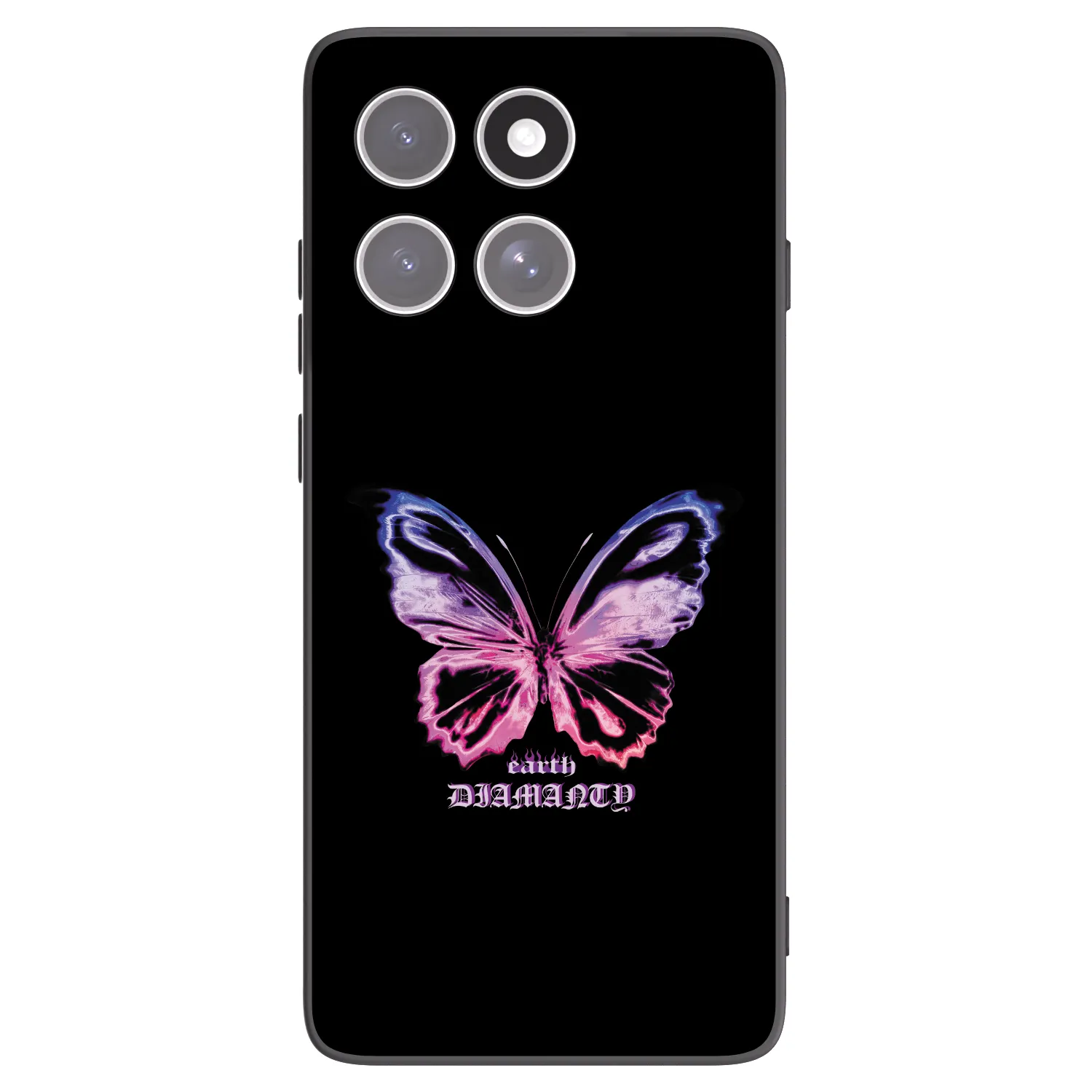 Silikónový čierny obal pre Motorola Edge 60 Fusion - Diamanty Purple