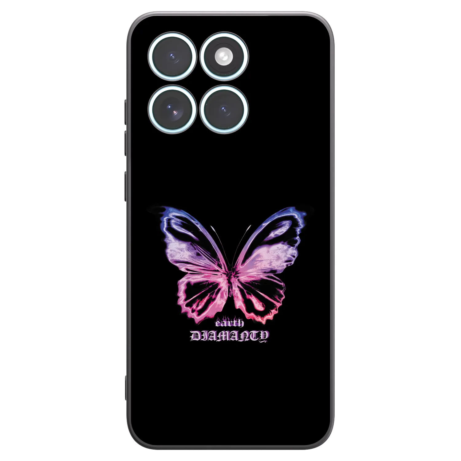 Picasee silikónový čierny obal pre Motorola Edge 70 Fusion - Diamanty Purple