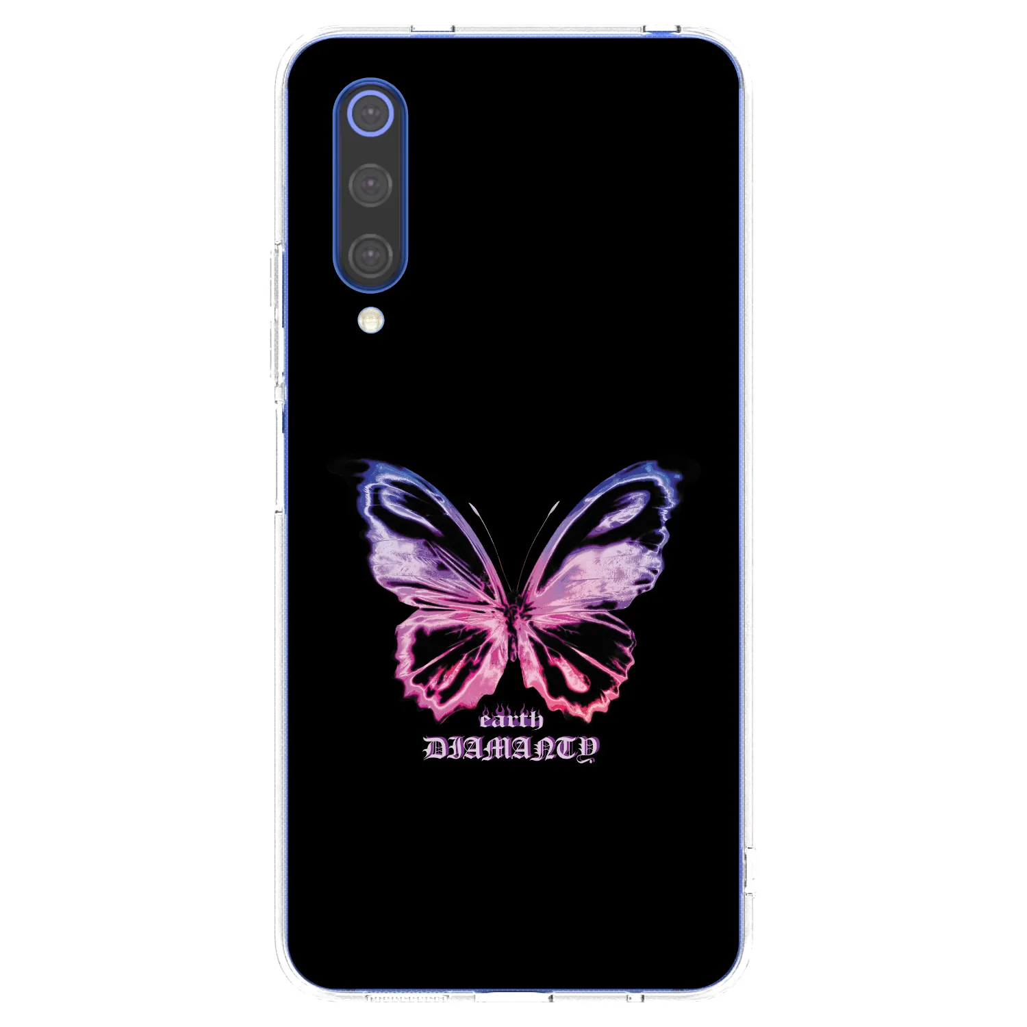 Picasee silikónový prehľadný obal pre Xiaomi Mi 9 SE - Diamanty Purple