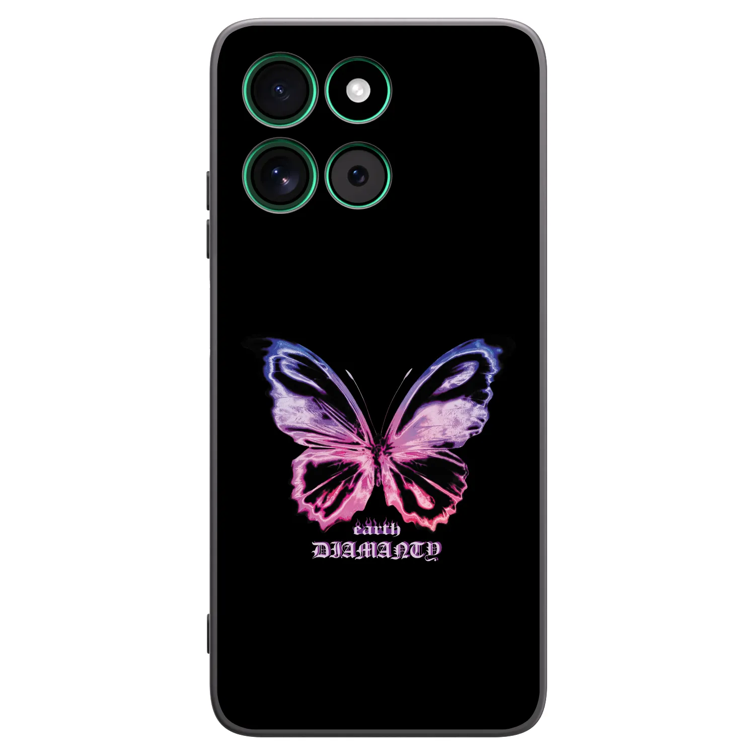 Picasee silikónový čierny obal pre Motorola Moto G57 Power - Diamanty Purple