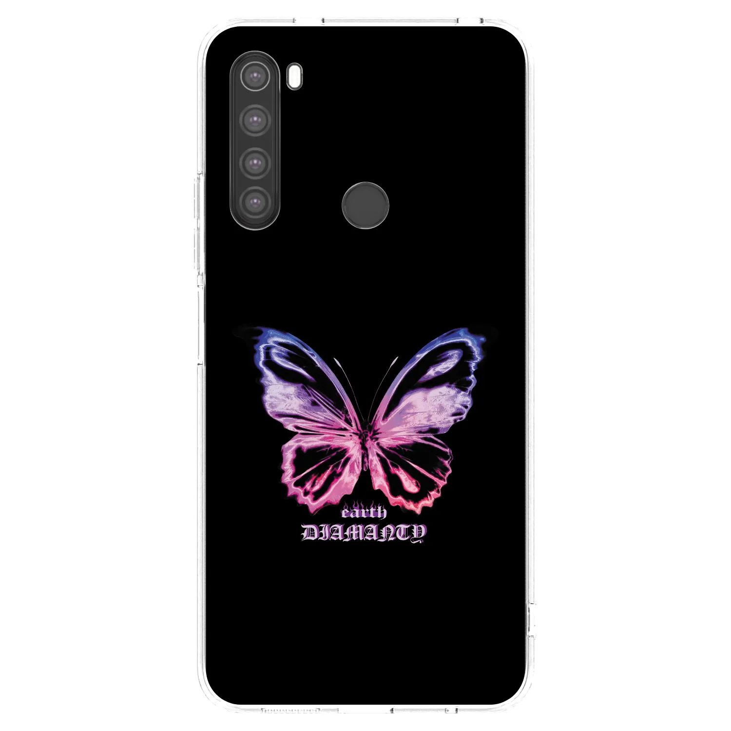 Picasee silikónový prehľadný obal pre Xiaomi Redmi Note 8 - Diamanty Purple