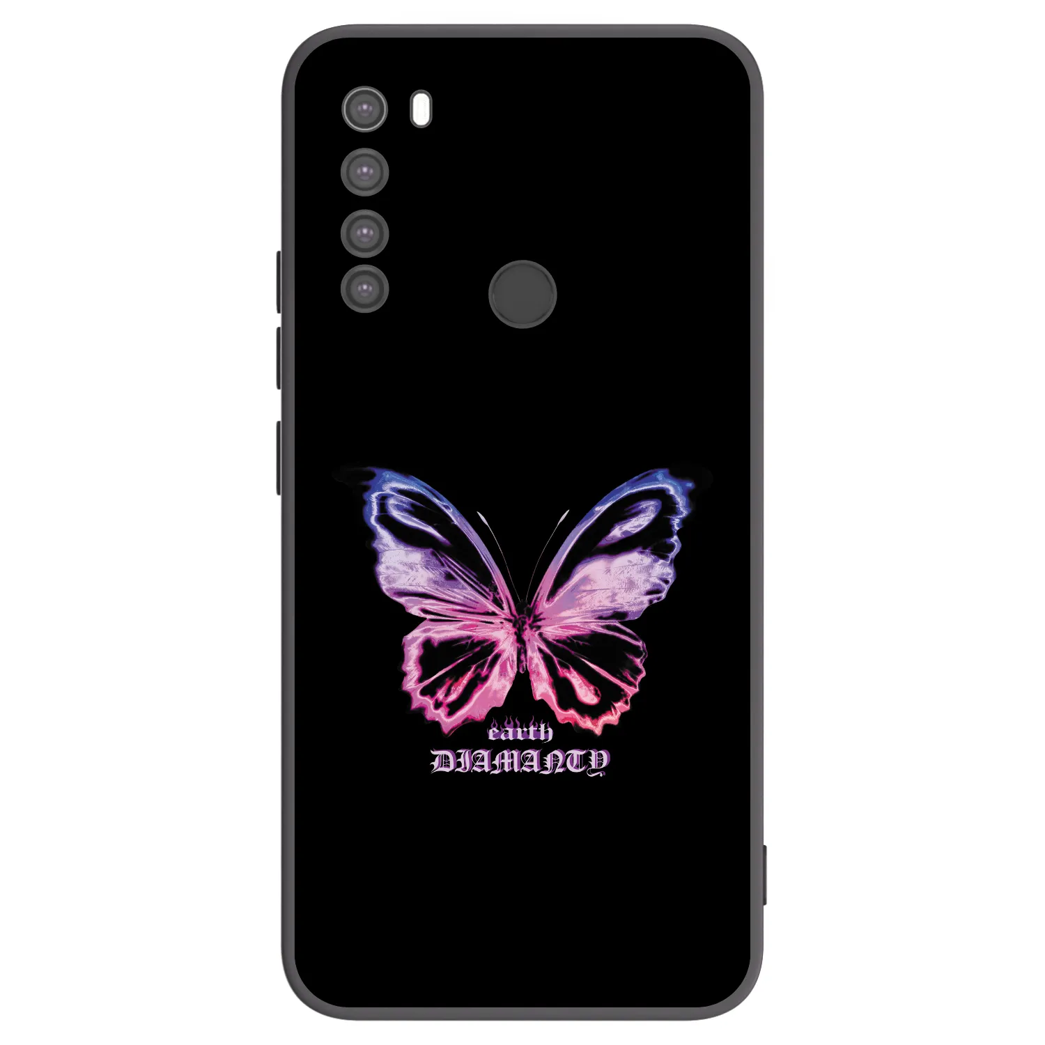 Picasee silikónový čierny obal pre Xiaomi Redmi Note 8 - Diamanty Purple