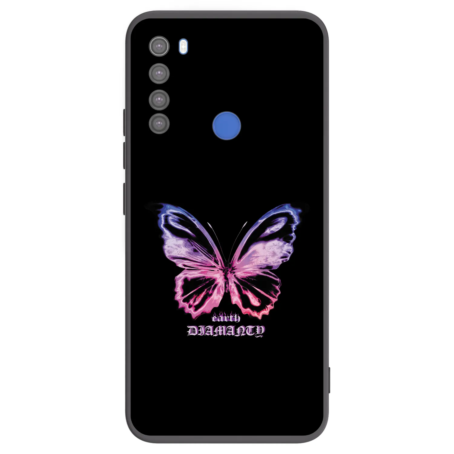 Picasee silikónový čierny obal pre Xiaomi Redmi Note 8T - Diamanty Purple