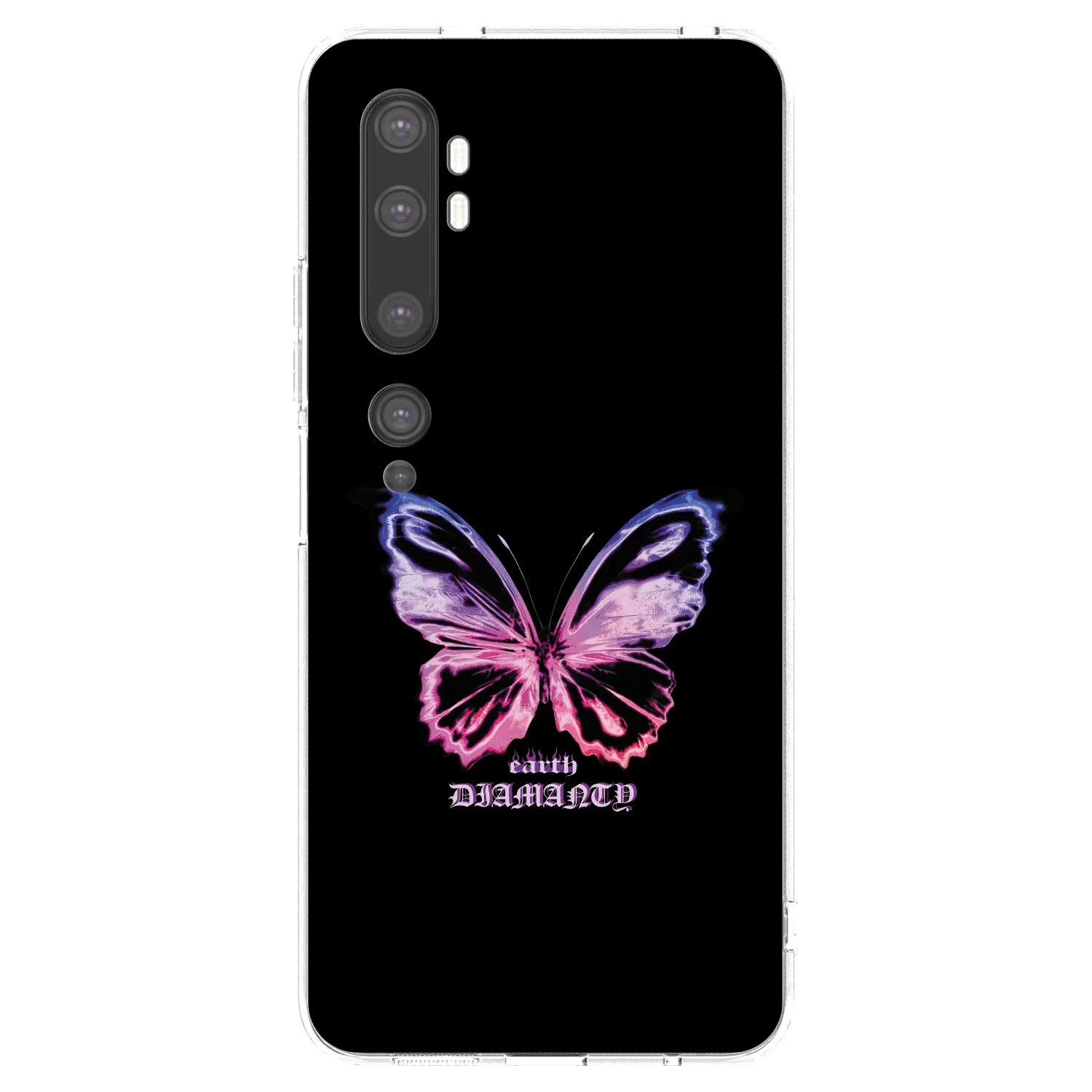 Silikónový prehľadný obal pre Xiaomi Mi Note 10 (Pro) - Diamanty Purple