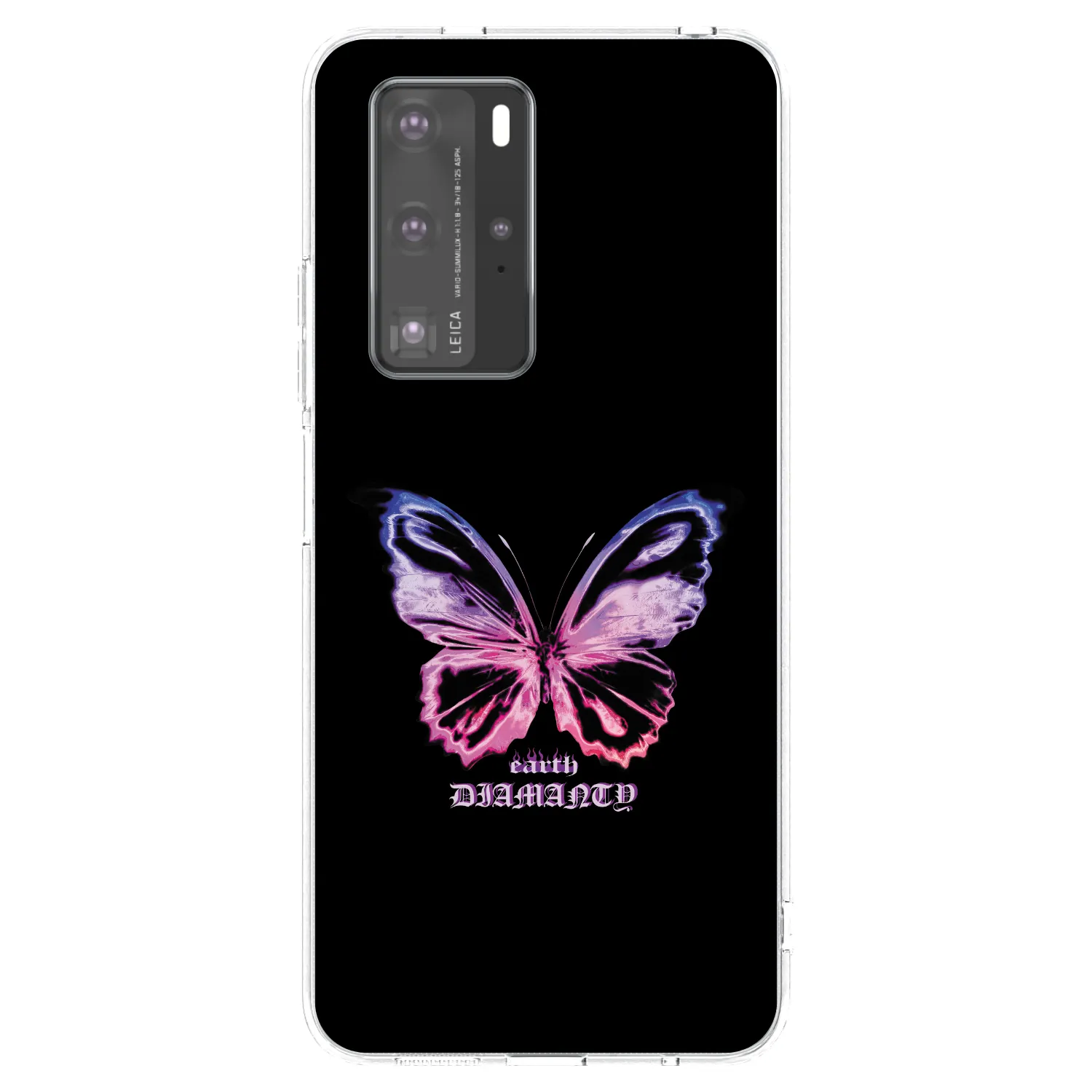 Picasee silikónový prehľadný obal pre Huawei P40 Pro - Diamanty Purple