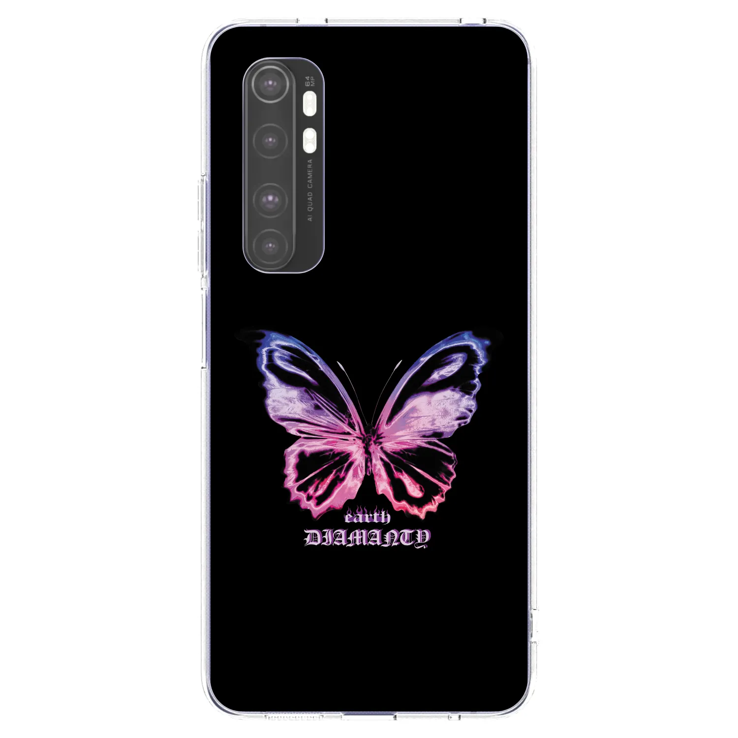 Picasee silikónový prehľadný obal pre Xiaomi Mi Note 10 Lite - Diamanty Purple