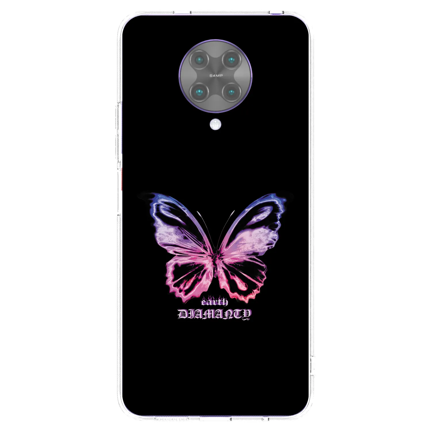 Silikónový prehľadný obal pre Xiaomi Poco F2 Pro - Diamanty Purple