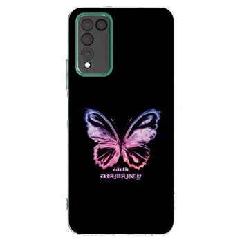 Picasee silikónový prehľadný obal pre Honor 10X Lite - Diamanty Purple
