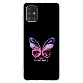 Picasee silikónový prehľadný obal pre Samsung Galaxy M51 M515F - Diamanty Purple