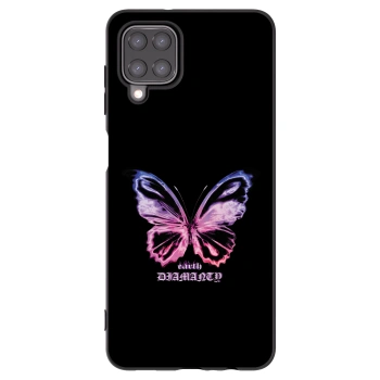 Picasee silikónový čierny obal pre Samsung Galaxy A12 A125F - Diamanty Purple