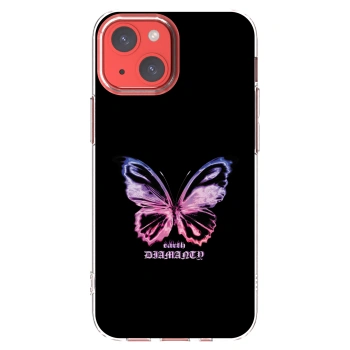Picasee silikónový prehľadný obal pre Apple iPhone 13 mini - Diamanty Purple