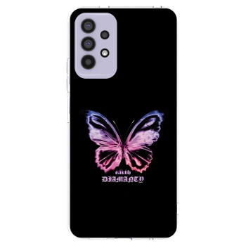 Picasee silikónový prehľadný obal pre Samsung Galaxy A32 4G SM-A325F - Diamanty Purple