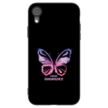 Picasee silikónový čierny obal pre Apple iPhone XR - Diamanty Purple