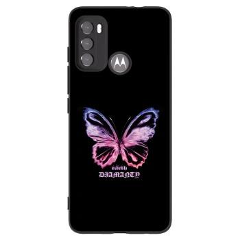 Picasee silikónový čierny obal pre Motorola Moto G60 - Diamanty Purple