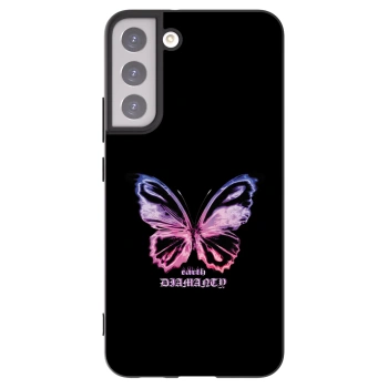 Picasee silikónový čierny obal pre Samsung Galaxy S22+ 5G - Diamanty Purple