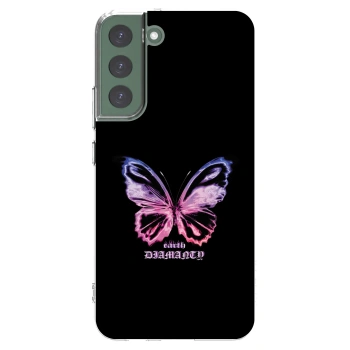 Picasee silikónový prehľadný obal pre Samsung Galaxy S22+ 5G - Diamanty Purple