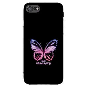 Picasee silikónový prehľadný obal pre Apple iPhone SE 2022 - Diamanty Purple