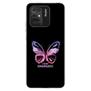 Picasee silikónový prehľadný obal pre Xiaomi Redmi 10C - Diamanty Purple