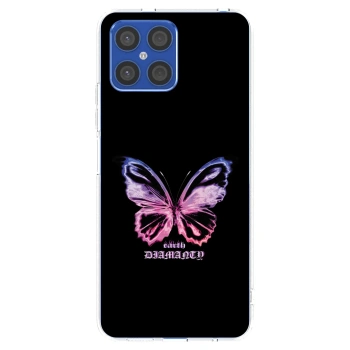 Picasee silikónový prehľadný obal pre Honor X8 4G - Diamanty Purple