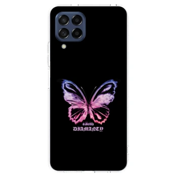 Picasee silikónový prehľadný obal pre Samsung Galaxy M53 5G - Diamanty Purple