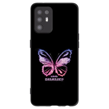 Picasee silikónový čierny obal pre OPPO A94 5G - Diamanty Purple
