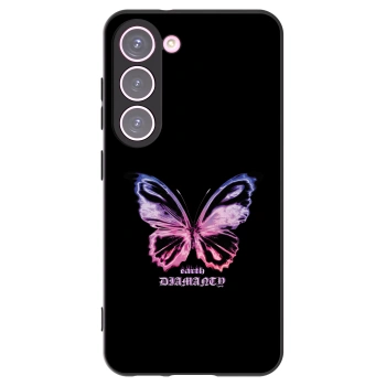 Picasee silikónový čierny obal pre Samsung Galaxy S23 5G - Diamanty Purple