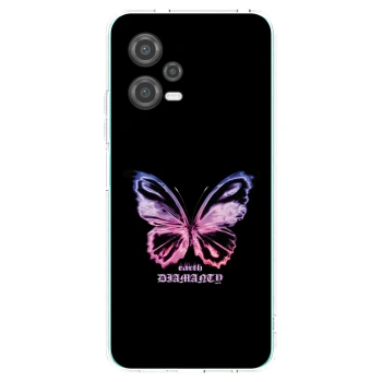 Picasee silikónový prehľadný obal pre Xiaomi Poco X5 - Diamanty Purple