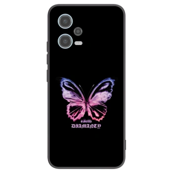 Picasee silikónový čierny obal pre Xiaomi Redmi Note 12 5G - Diamanty Purple