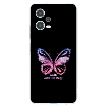 Picasee silikónový prehľadný obal pre Xiaomi Redmi Note 12 5G - Diamanty Purple