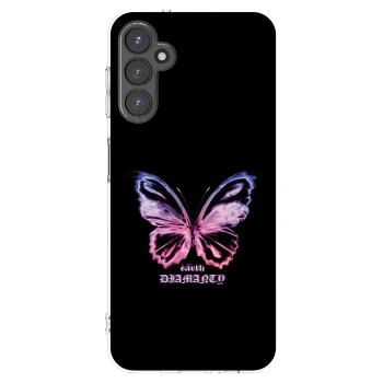Picasee silikónový prehľadný obal pre Samsung Galaxy A14 4G A145R - Diamanty Purple