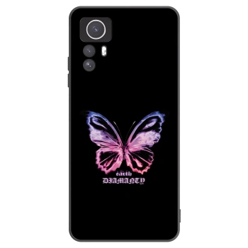 Picasee silikónový čierny obal pre Xiaomi Redmi Note 12S - Diamanty Purple