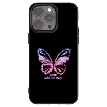 Picasee silikónový čierny obal pre Apple iPhone 15 Pro Max - Diamanty Purple