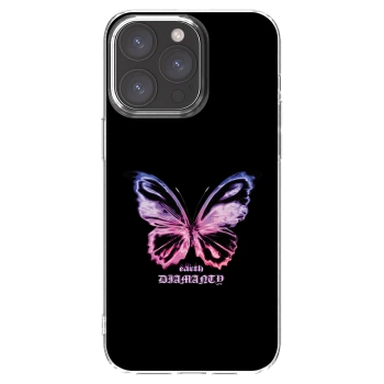 Picasee silikónový prehľadný obal pre Apple iPhone 15 Pro Max - Diamanty Purple