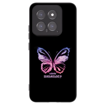 Picasee silikónový čierny obal pre Xiaomi 14 - Diamanty Purple