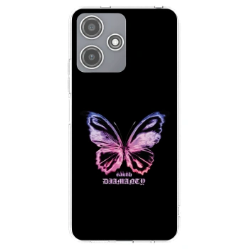 Picasee silikónový prehľadný obal pre Xiaomi Redmi 12 5G - Diamanty Purple