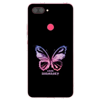 Picasee silikónový prehľadný obal pre Xiaomi Mi 8 Lite - Diamanty Purple
