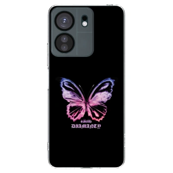 Picasee silikónový prehľadný obal pre Xiaomi Redmi 13C 4G - Diamanty Purple