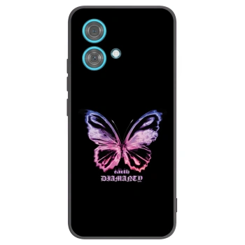 Picasee silikónový čierny obal pre Motorola Edge 40 Neo - Diamanty Purple