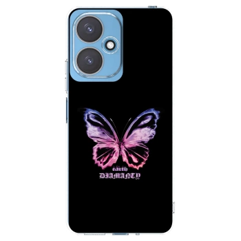 Picasee silikónový prehľadný obal pre Xiaomi Redmi 13C 5G - Diamanty Purple