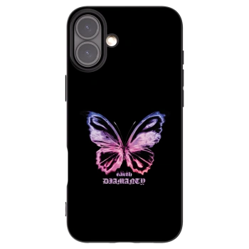 Picasee silikónový čierny obal pre Apple iPhone 16 Plus - Diamanty Purple