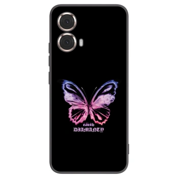 Picasee silikónový čierny obal pre Motorola Moto G85 - Diamanty Purple