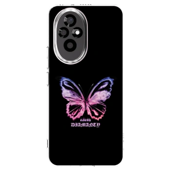 Picasee silikónový prehľadný obal pre Honor 200 Pro 5G - Diamanty Purple