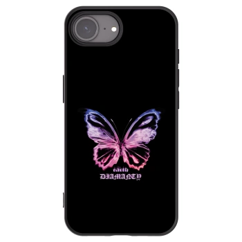 Picasee silikónový čierny obal pre Apple iPhone 16e - Diamanty Purple